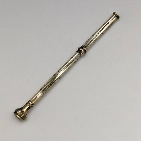 アンティーク 金張り マジックペンシル カットガラス装飾 伸縮式75-92mm